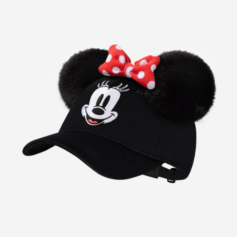 Minnie Mouse Kids Black Hero Cap with Pom Ears