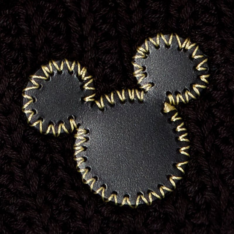 Disney's Mickey Mouse Kids Black Double Pom Beanie
