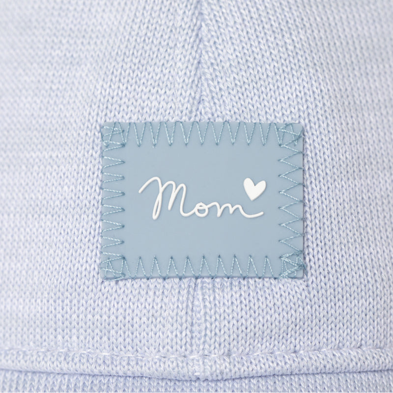 Baby Blue and White Speckled “Mom” Hero Cap