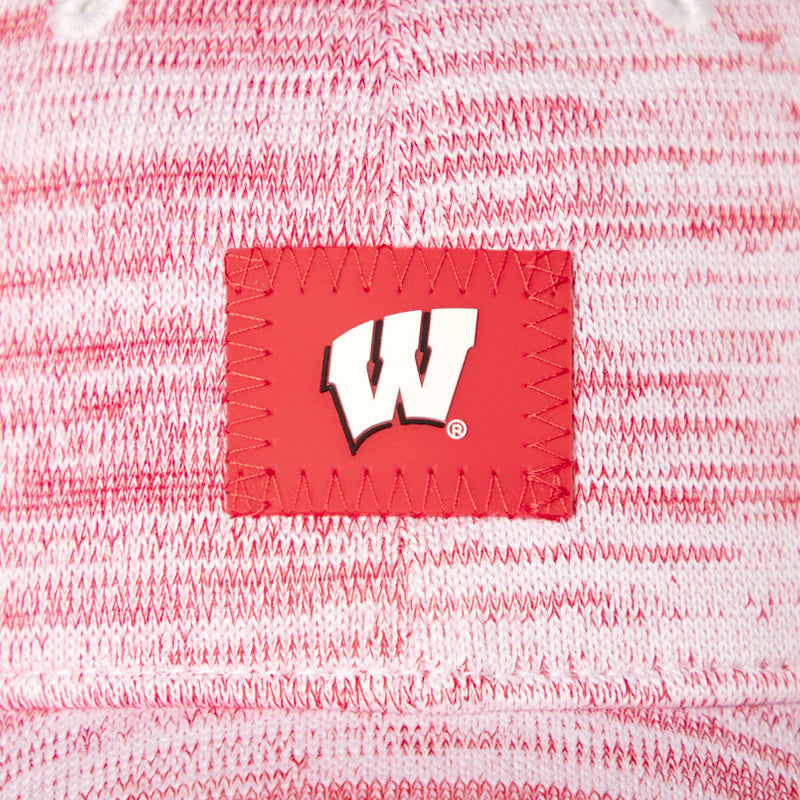 Wisconsin Badgers White and Red Speckled Hero Cap