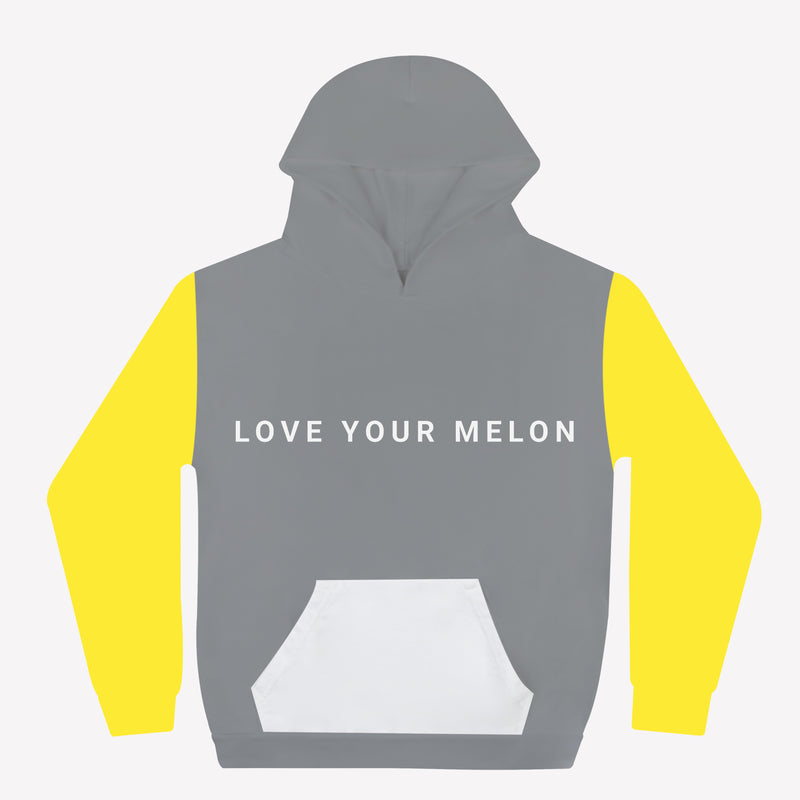 Love Your Melon Gray Colorblocked Hoodie