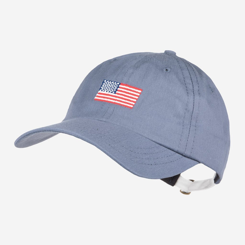 Gray American Flag Needlepoint Cap-Crew Cap-Love Your Melon