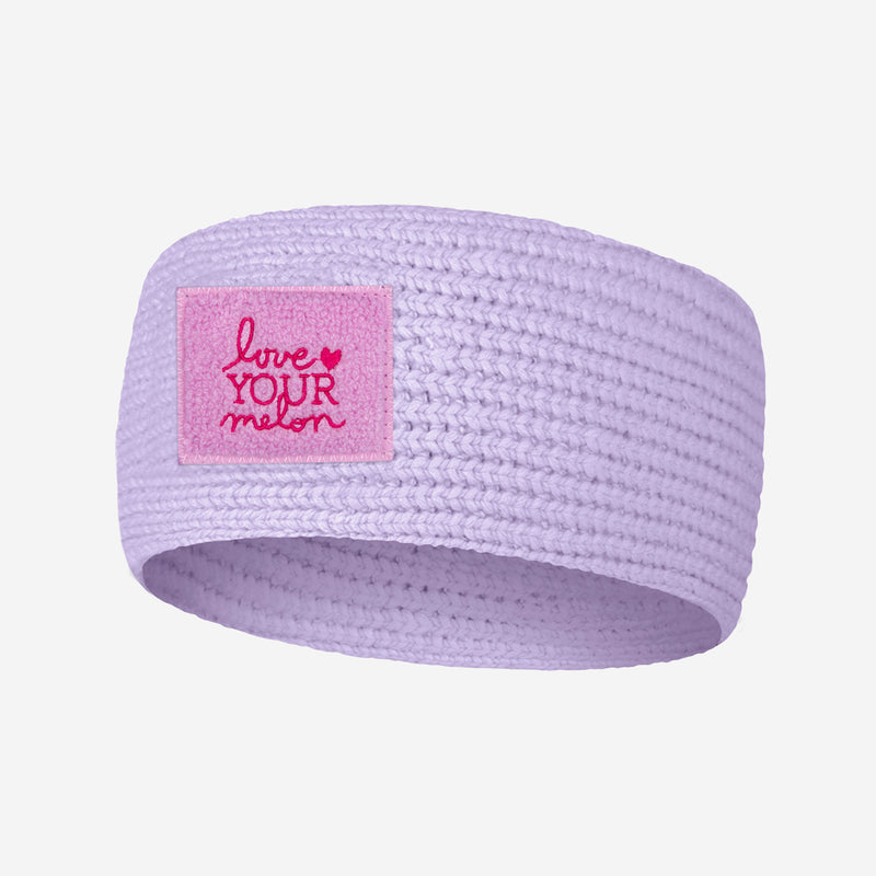 Light Purple Chenille Patch Knit Headband