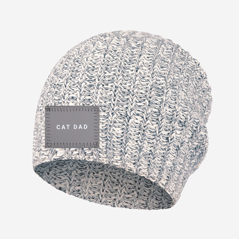 Cat Dad Gray Speckled Beanie