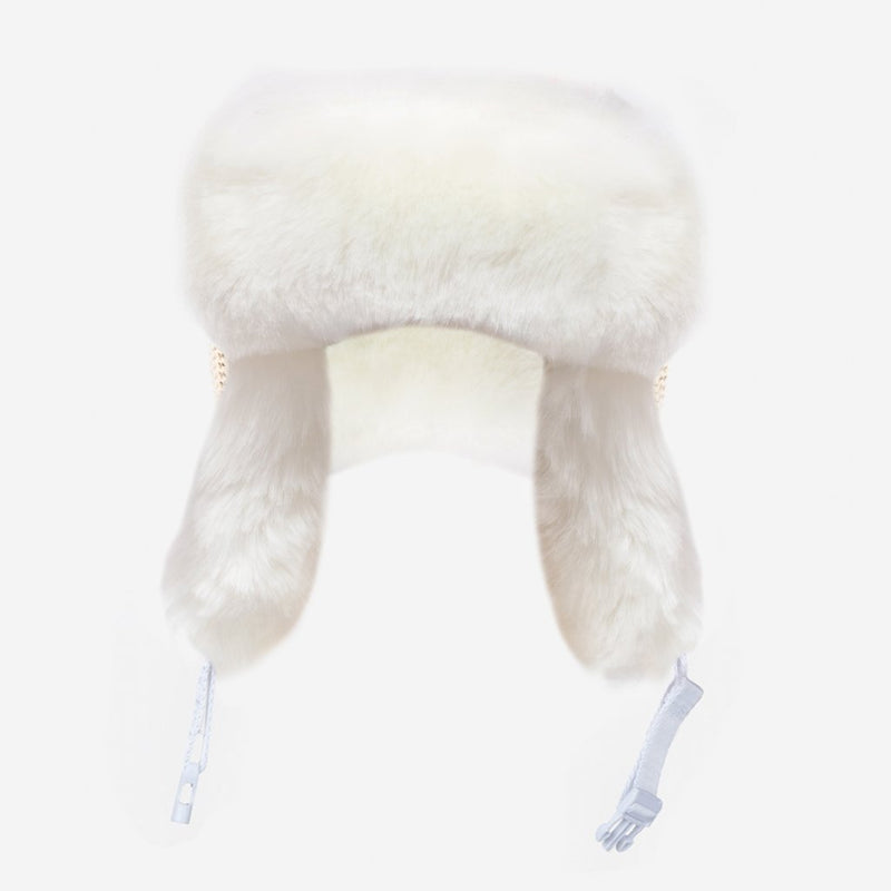 Natural Faux Bomber Hat (White Faux)
