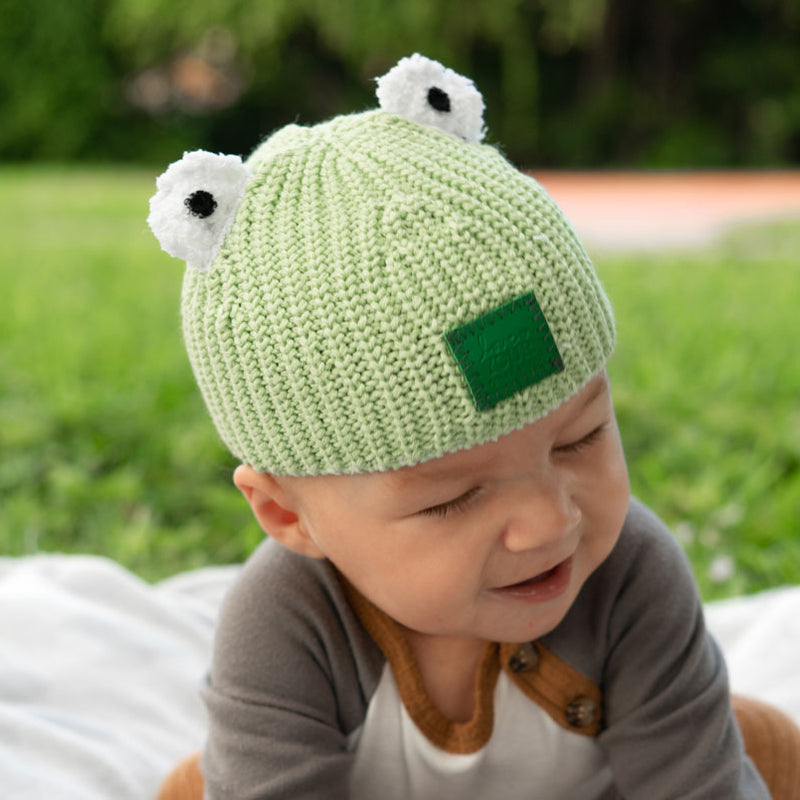 Frog Baby Lightweight Beanie with Ears