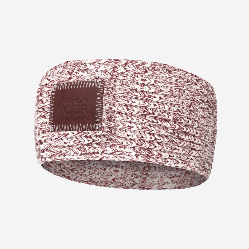 Burgundy Speckled Knit Headband