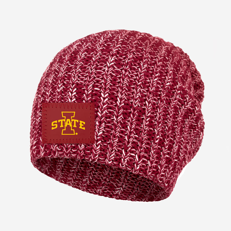Iowa State Cyclones Crimson and White Speckled Beanie
