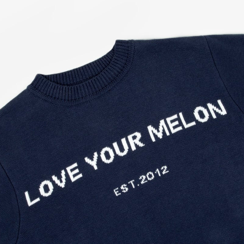 Navy Est. Logo Sweater-Love Your Melon