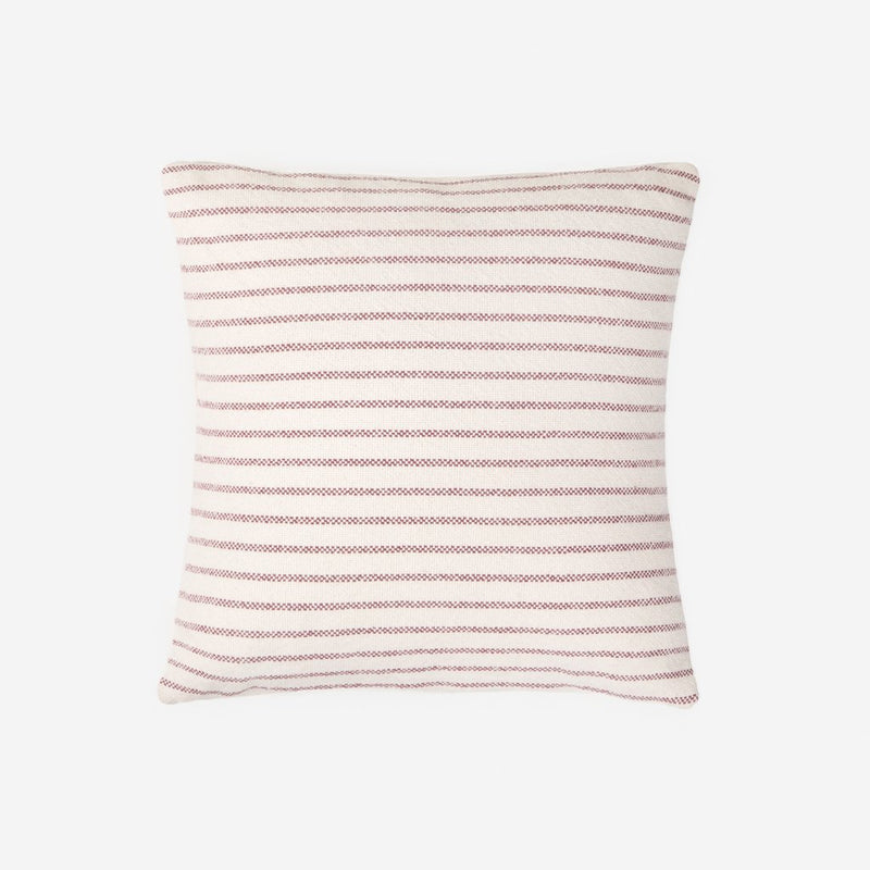Burgundy Striped Woven Pillow-Accessory-Love Your Melon