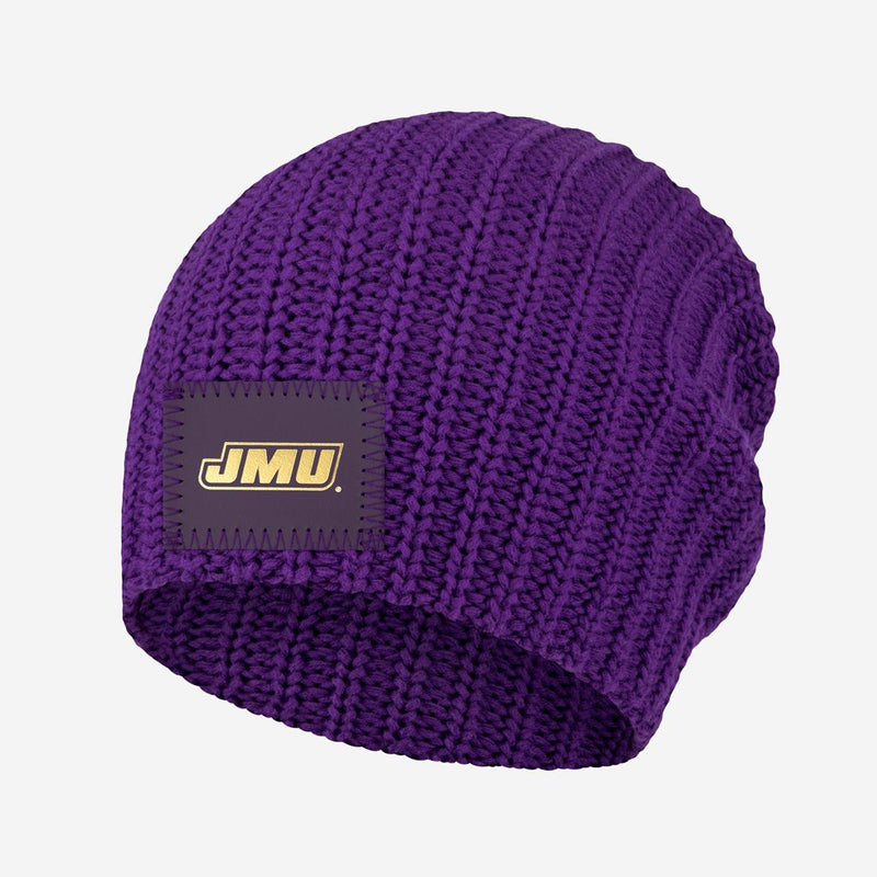 JMU Dukes Purple Gold Foil Beanie