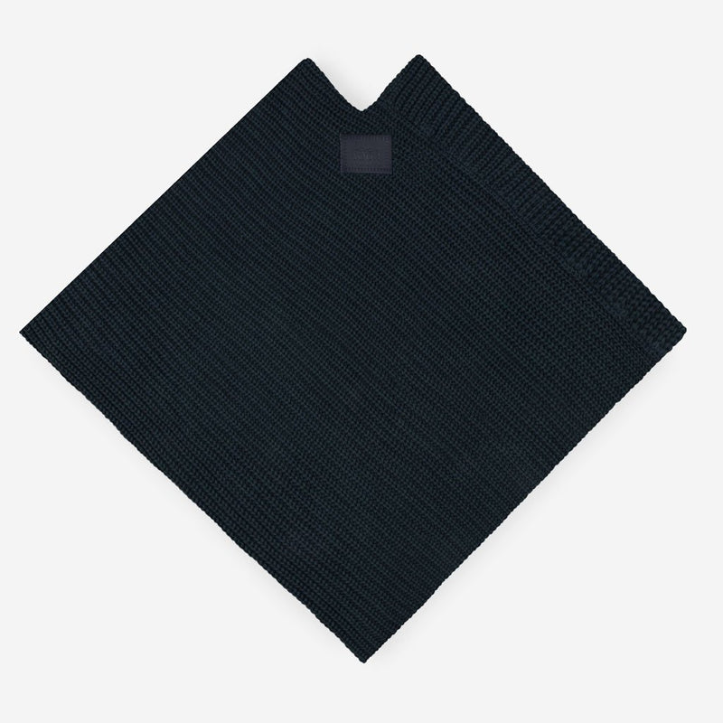 Navy Monochrome Knit Shawl