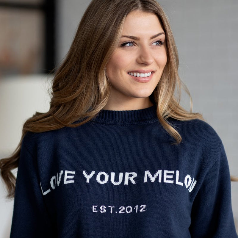 Navy Est. Logo Sweater-Love Your Melon