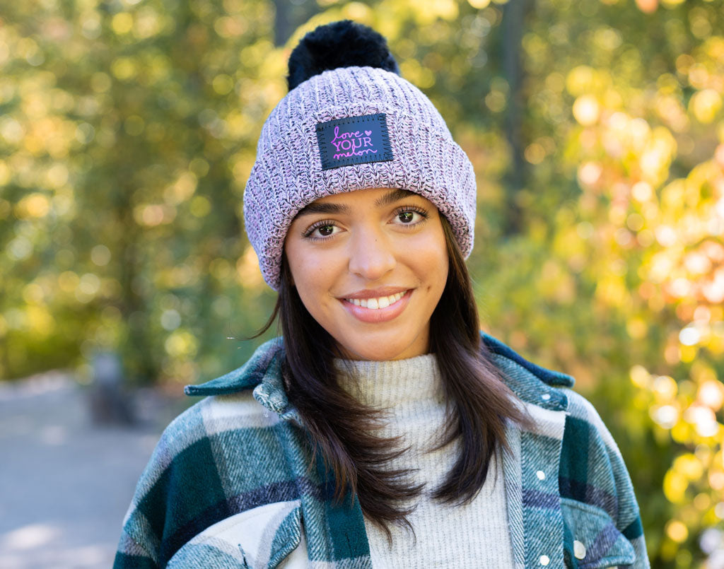 love your melon pom beanie