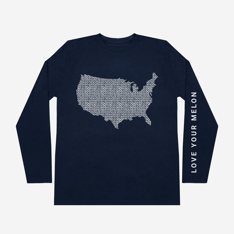 Slate Knit USA Long Sleeve Shirt