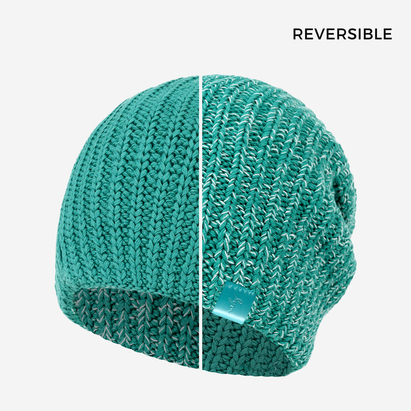 Biscay and Seafoam Reversible Beanie