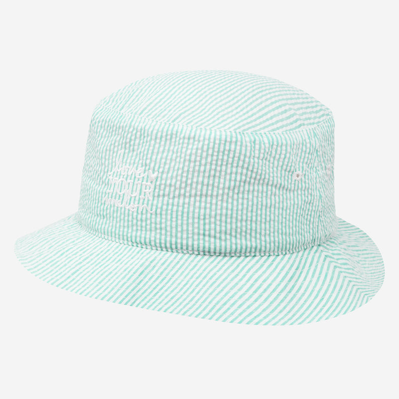 Mint Seersucker Bucket Hat