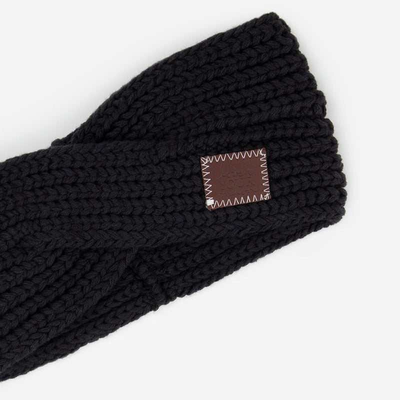 Black Criss-Cross Knit Headband