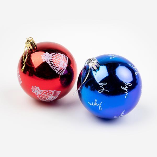Plastic Christmas Ornament Two Pack-Love Your Melon