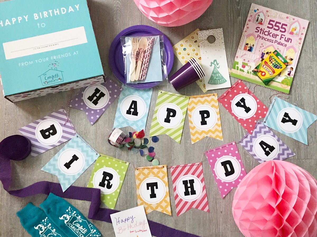 BIRTHDAY PARTY BOXES WITH THE CONFETTI FOUNDATION