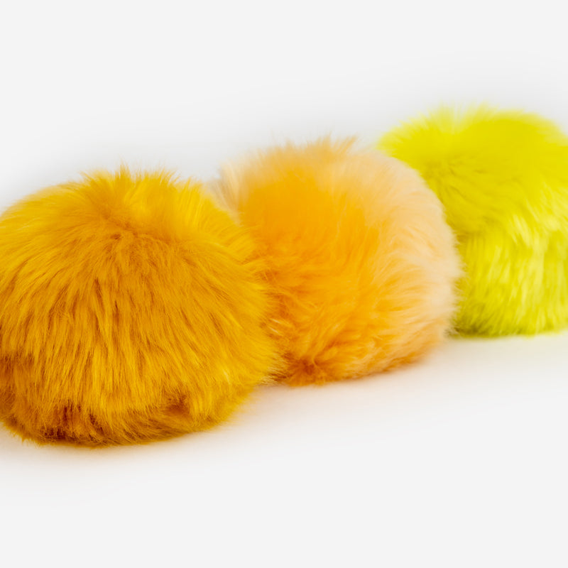 Neon Yellow, Rusty Yellow and Cantaloupe Pom Pack