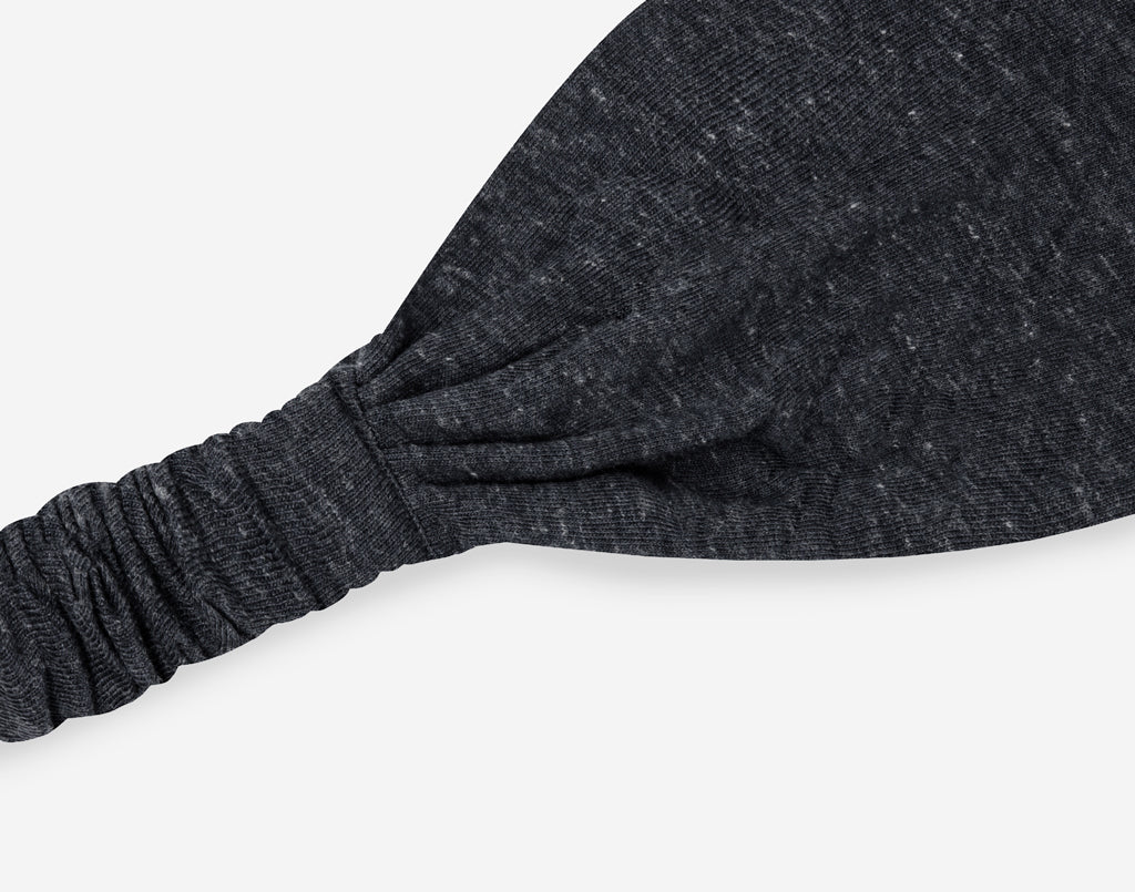 Charcoal Tri-Blend Basics Scrunch Headband (Blank)
