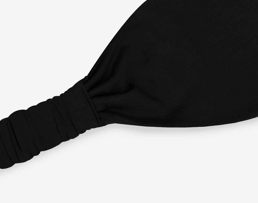Black Tri-Blend Basic Scrunch Headband (Blank)