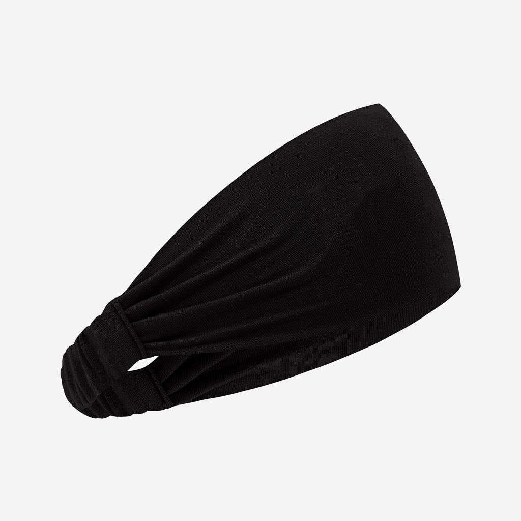 Black Tri-Blend Basic Scrunch Headband (Blank)