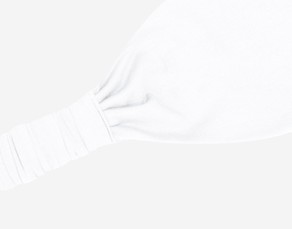 White Tri-Blend Basics Scrunch Headband (Blank)