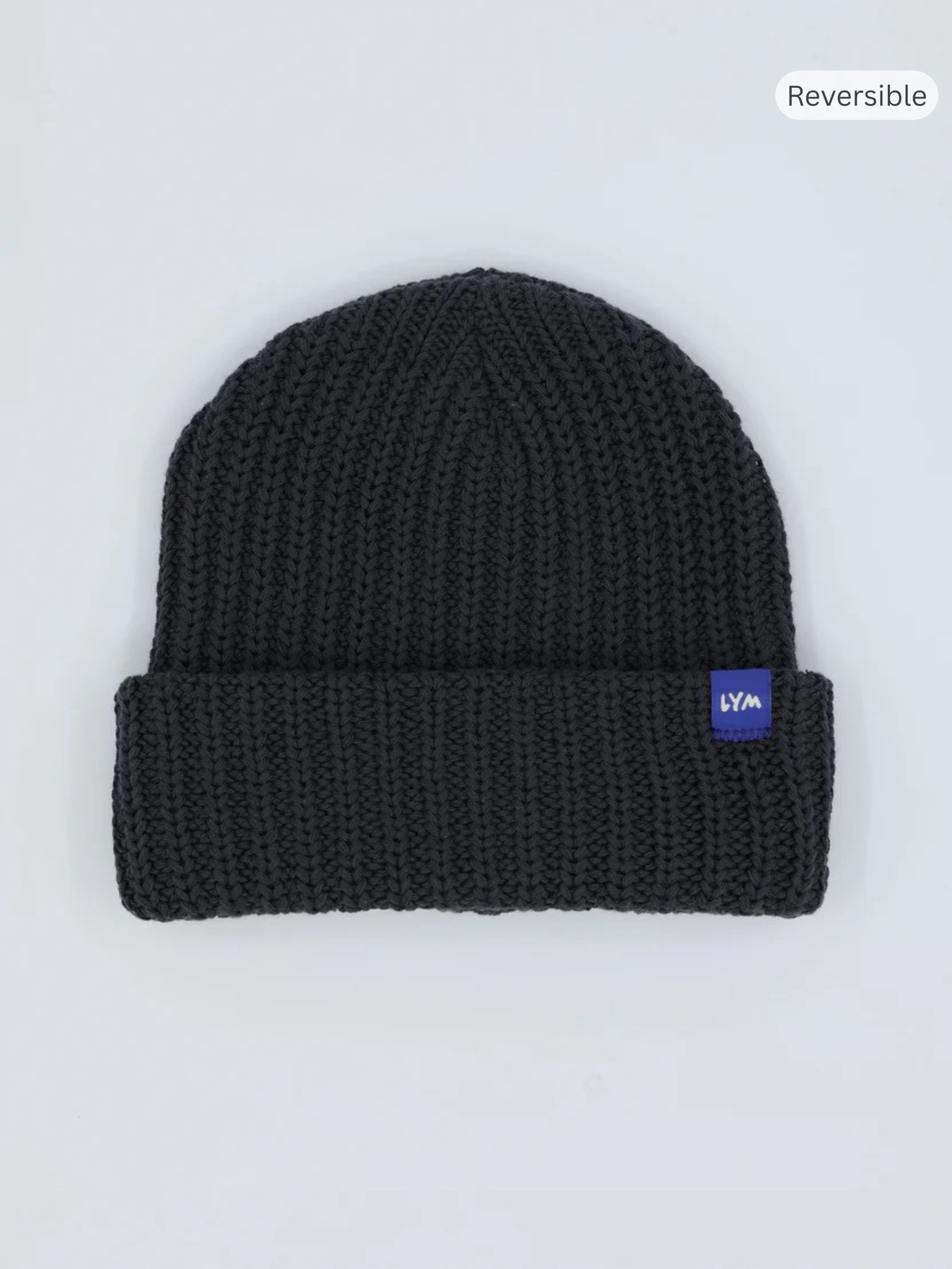 Love Your Melon Knit Beanie Trio - Black, Gray, and Blue Love Your Melon main image 4
