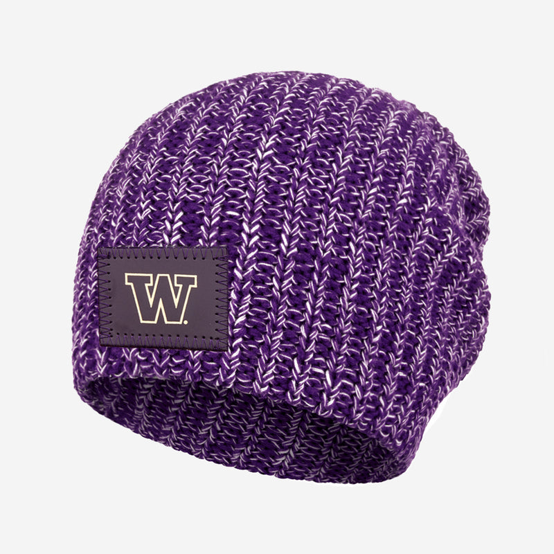 University of Washington Purple and White Speckled Beanie