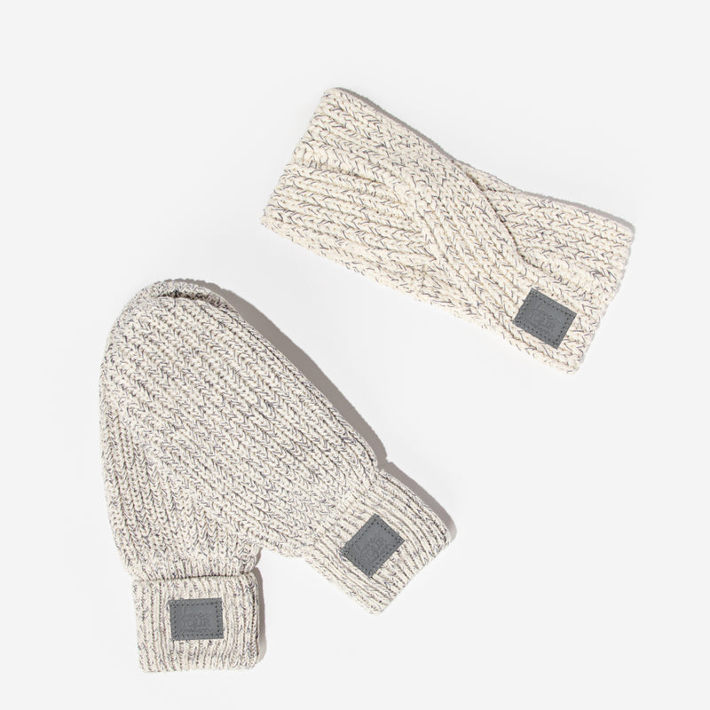 The Chic Winter Gift Set: Gray Speckled L/XL