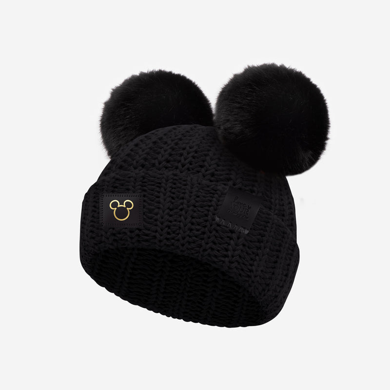 Disney's Mickey Mouse Baby Black Double Pom Beanie