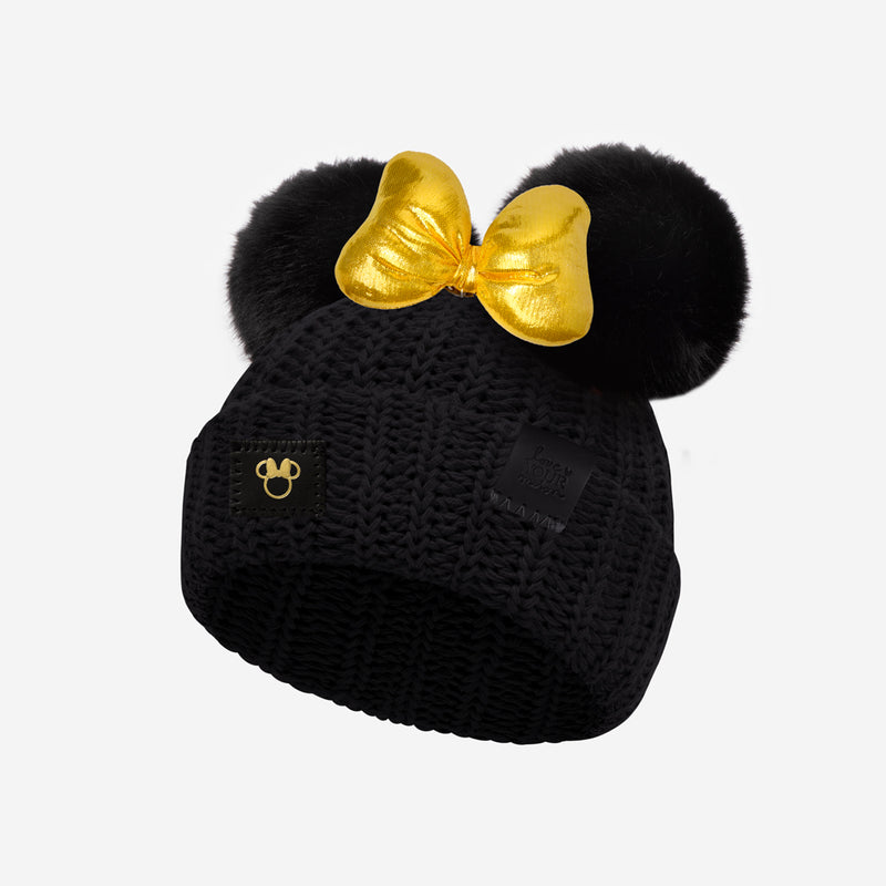 Disney's Minnie Mouse Baby Black Double Pom Beanie