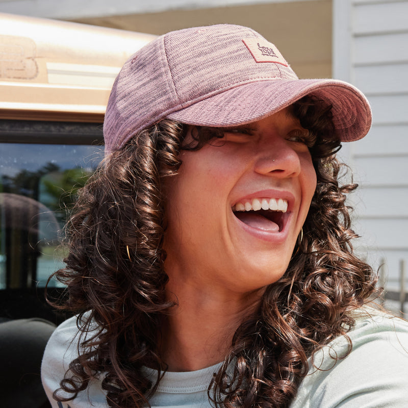 Dusty Pink and Dark Charcoal Speckled Hero Cap