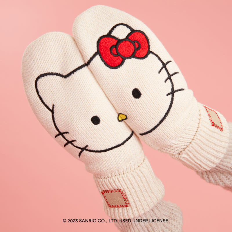 Pre-Order Hello Kitty® White Speckled Mittens