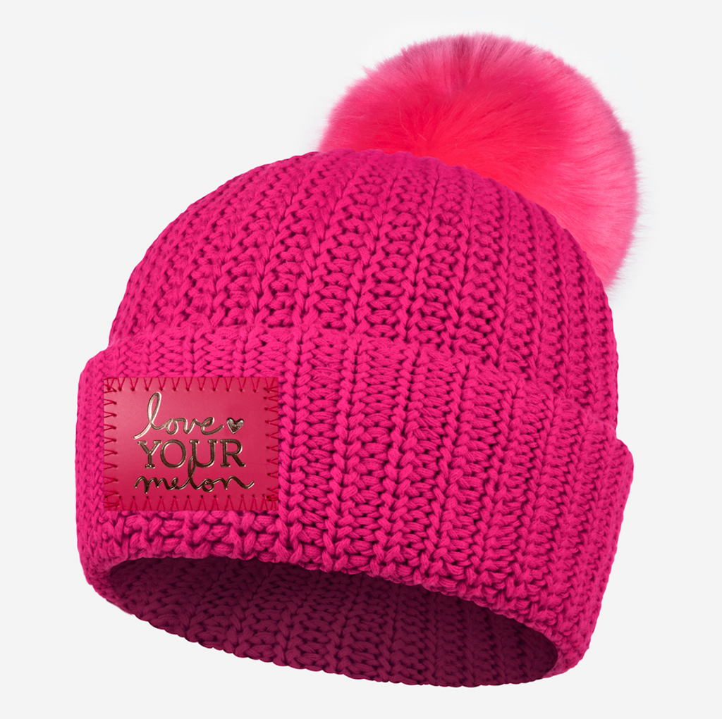 Love your melon 2024 blush pom beanie