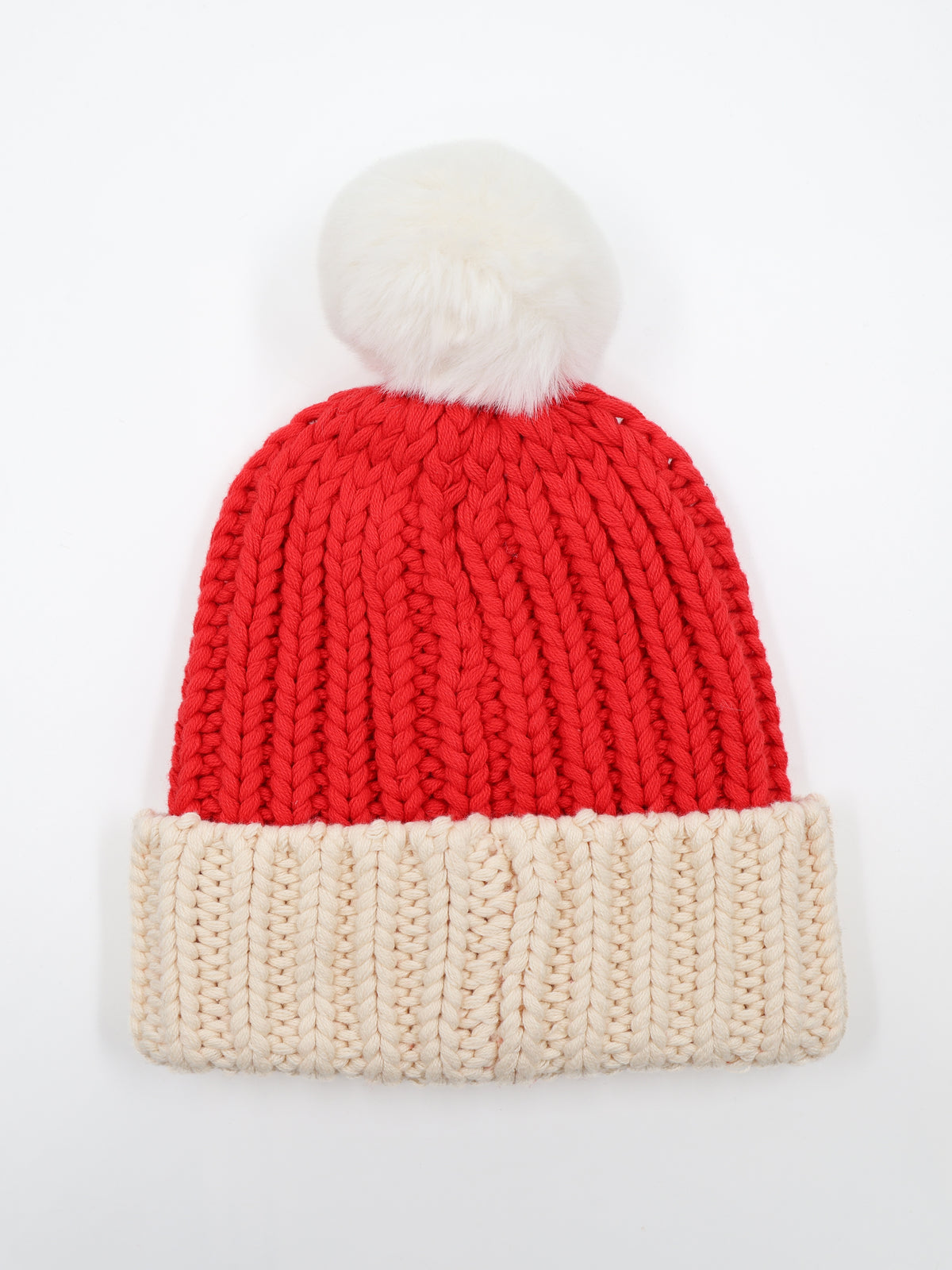 Santa Chunky Knit Essentials Pom Beanie