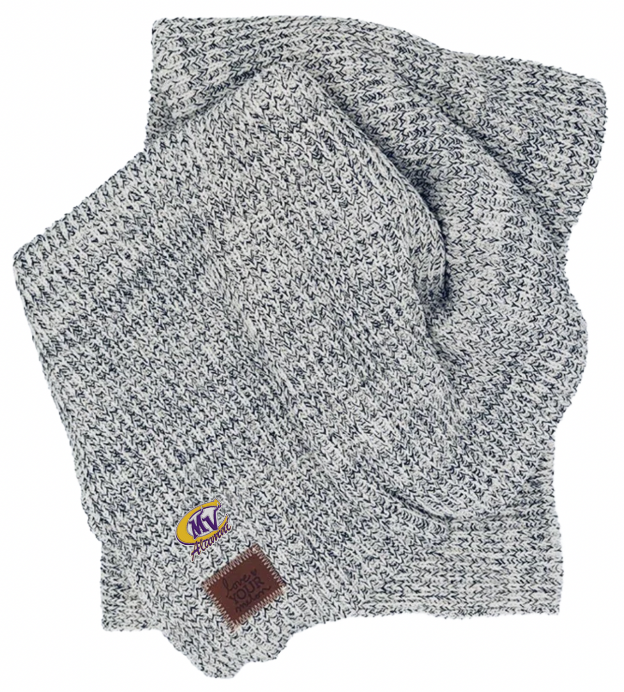 MVC Alumni Black Speckled Blanket