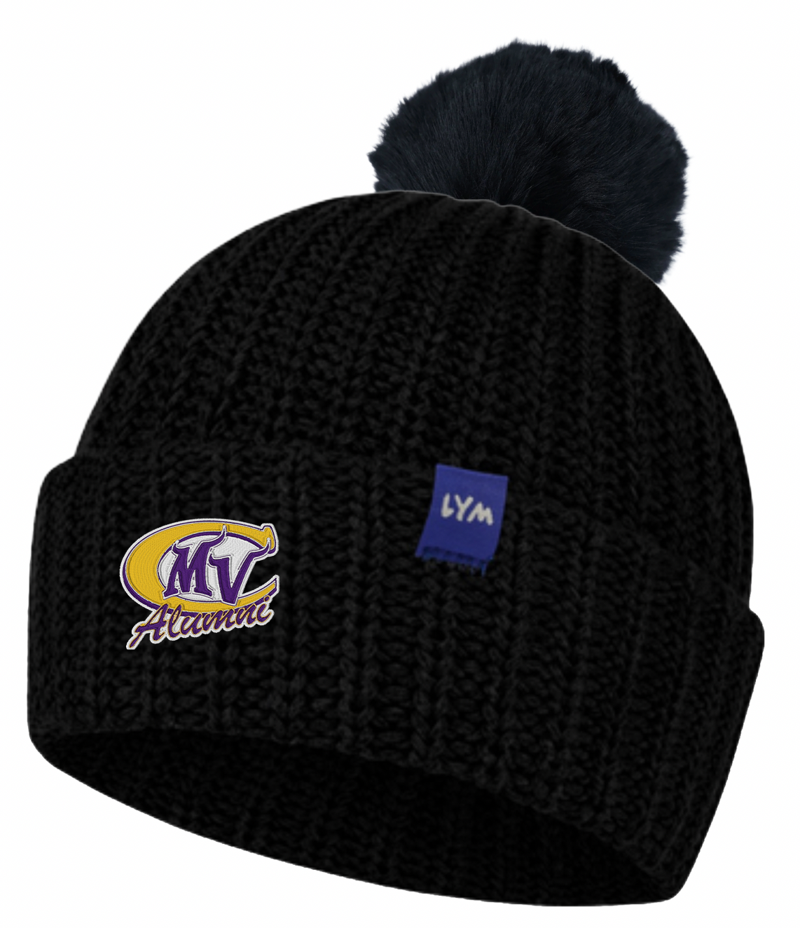 MVC Alumni Black Essentials Pom Beanie