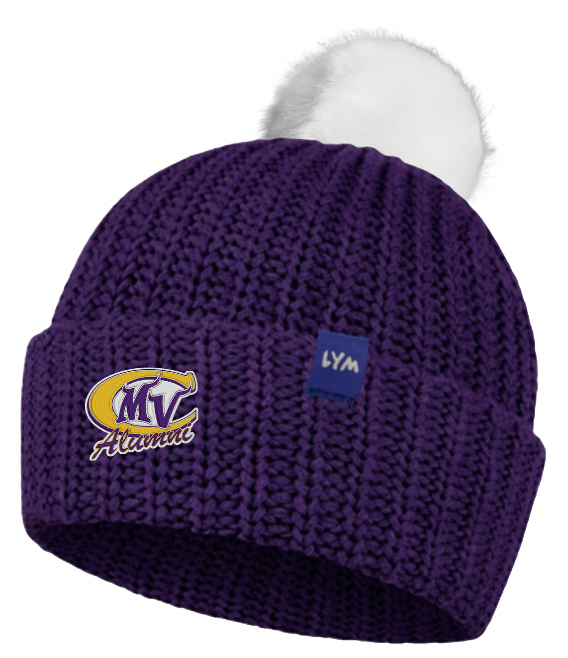 MVC Alumni Purple Essentials Pom Beanie