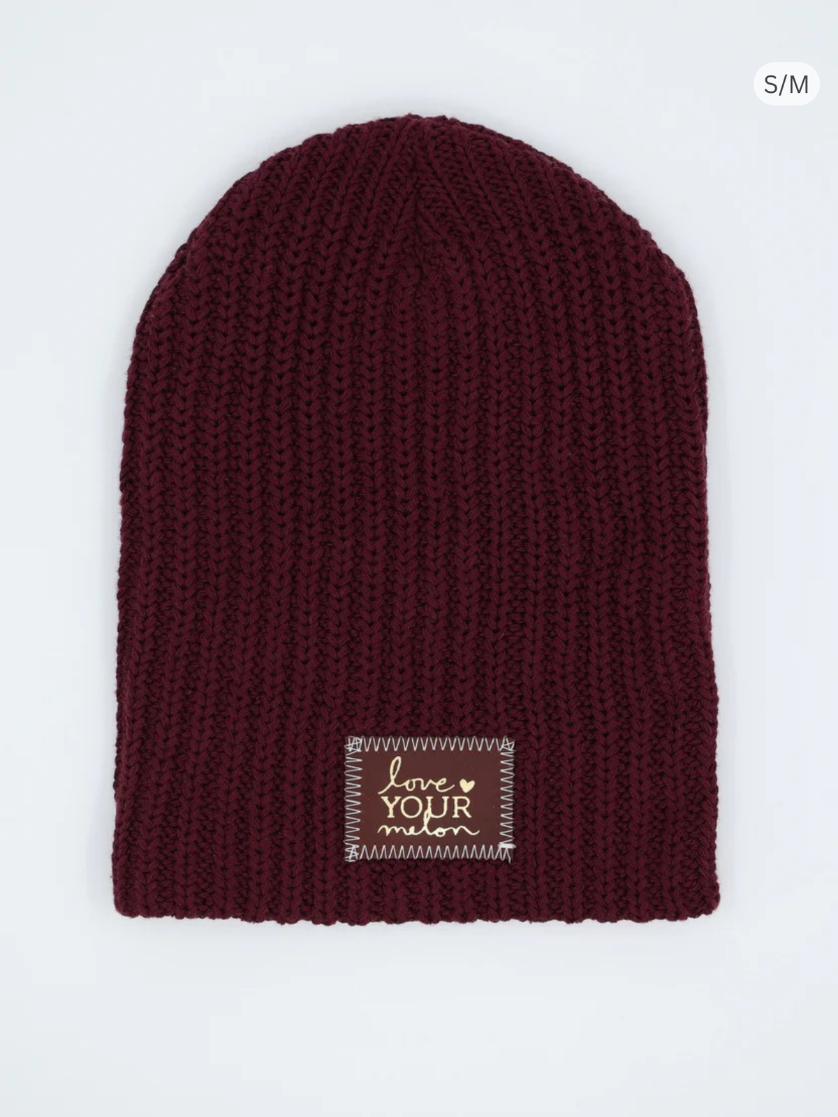 Knitted Hat Love Your Melon Burgundy Pom Beanie Classics  display picture 1