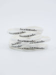 White Wristband w/ Black Classic Logo (10 Pack)
