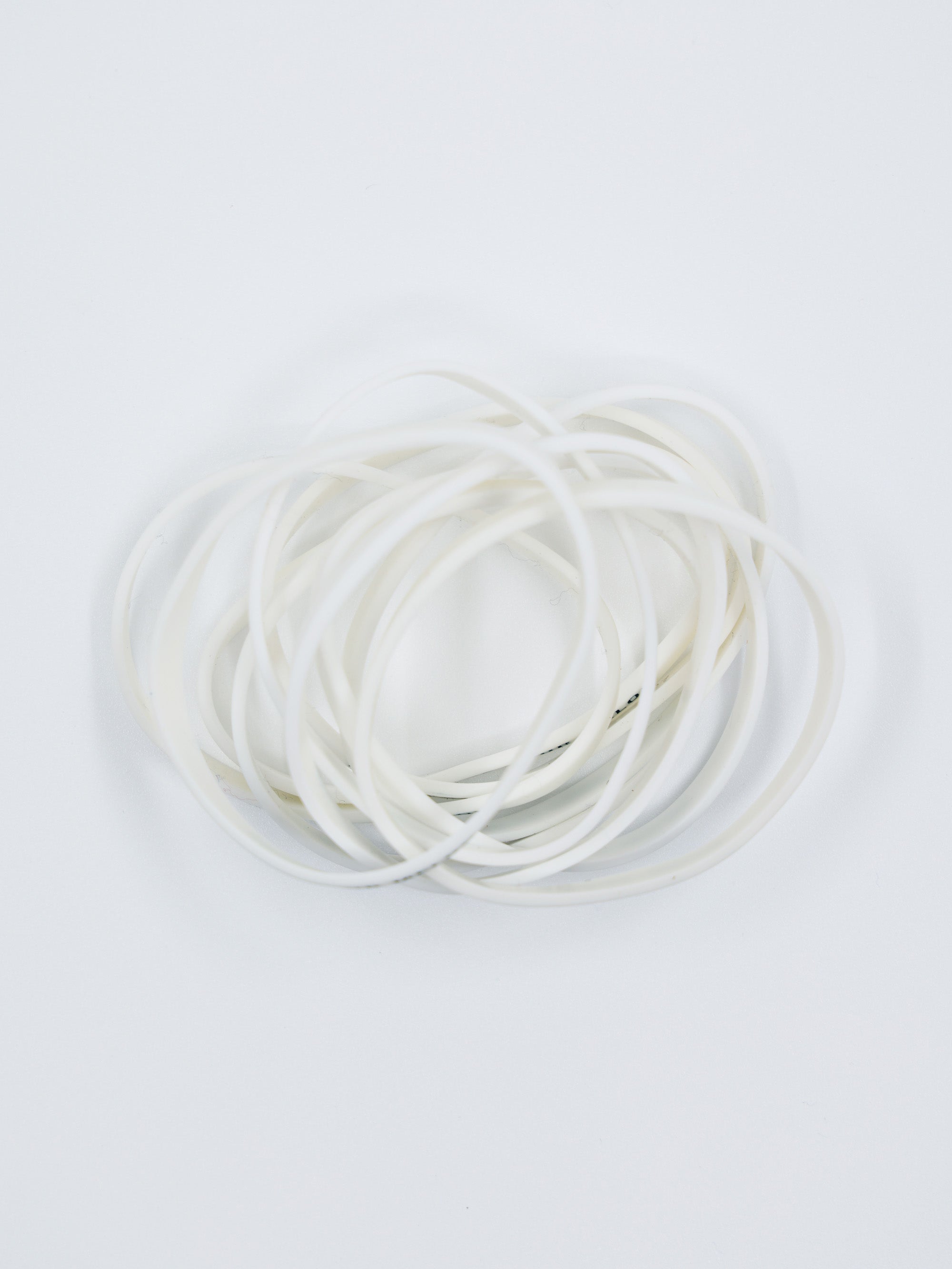 White Wristband w/ Navy Block Logo (10 Pack)