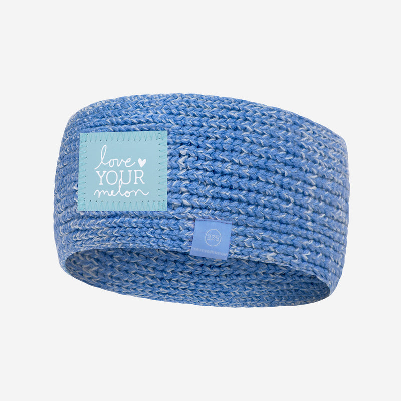 Soft Blue and White Speckled 37.5 Knit Headband