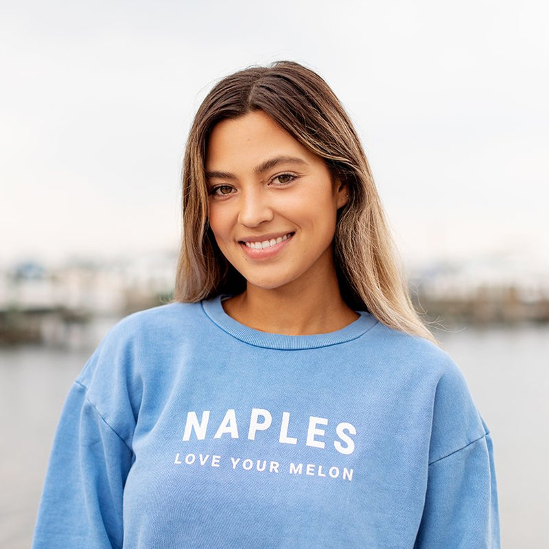 Naples Soft Blue Crew Sweatshirt