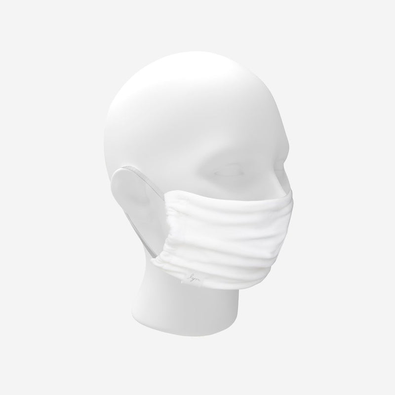Adult Reusable White Antimicrobial Cotton Face Mask