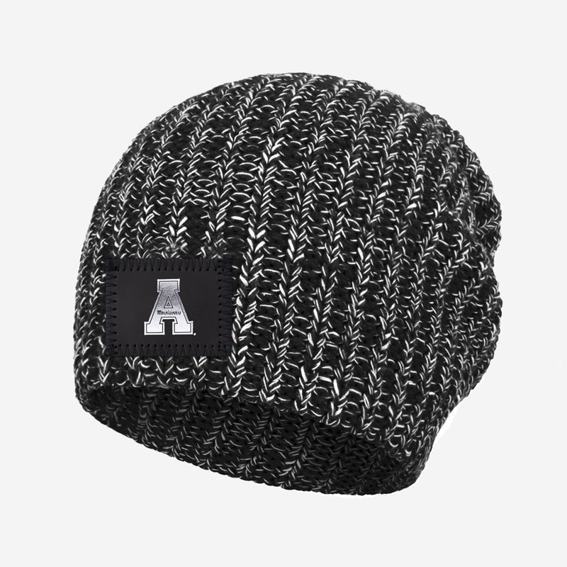 Appalachian State Mountaineers Black and White Speckled Beanie