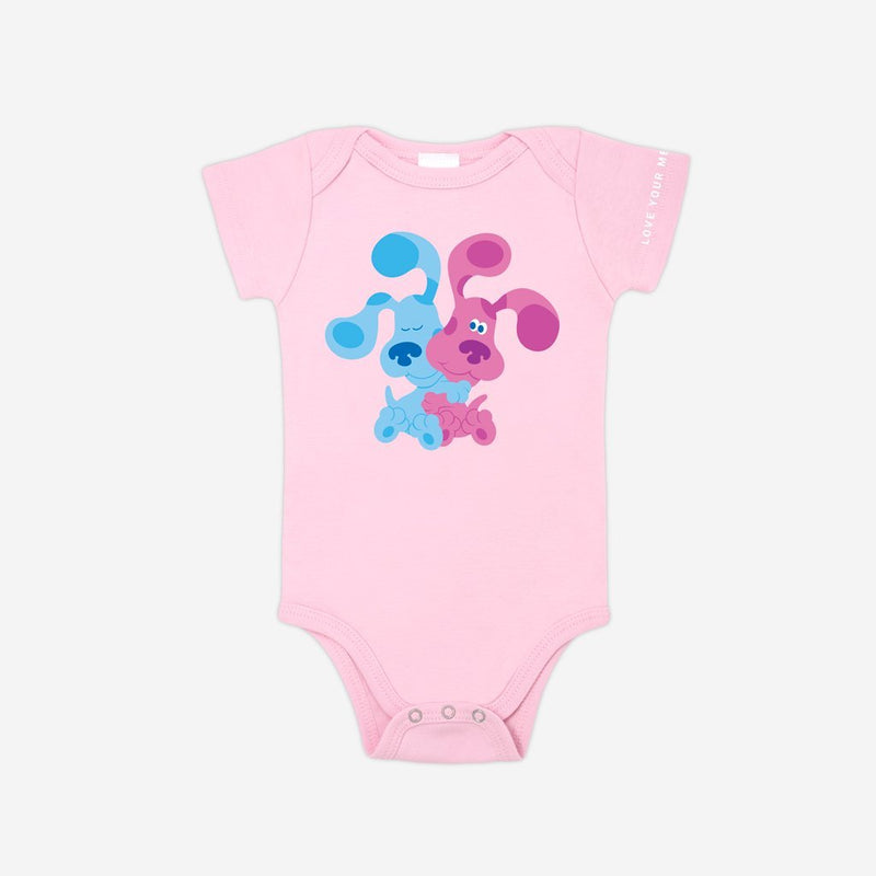Blues Clues Blue and Magenta Pink Baby Bodysuit
