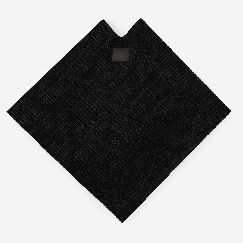 Smoke Speckled Monochrome Knit Shawl